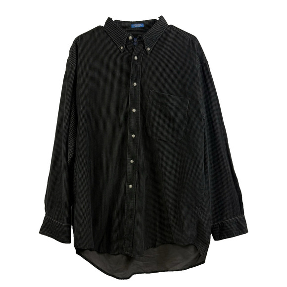 Pendleton Woolen Mills Houndstooth Button Up Shirt Men’s Large 100% Cotton Plaid - Picture 1 of 11